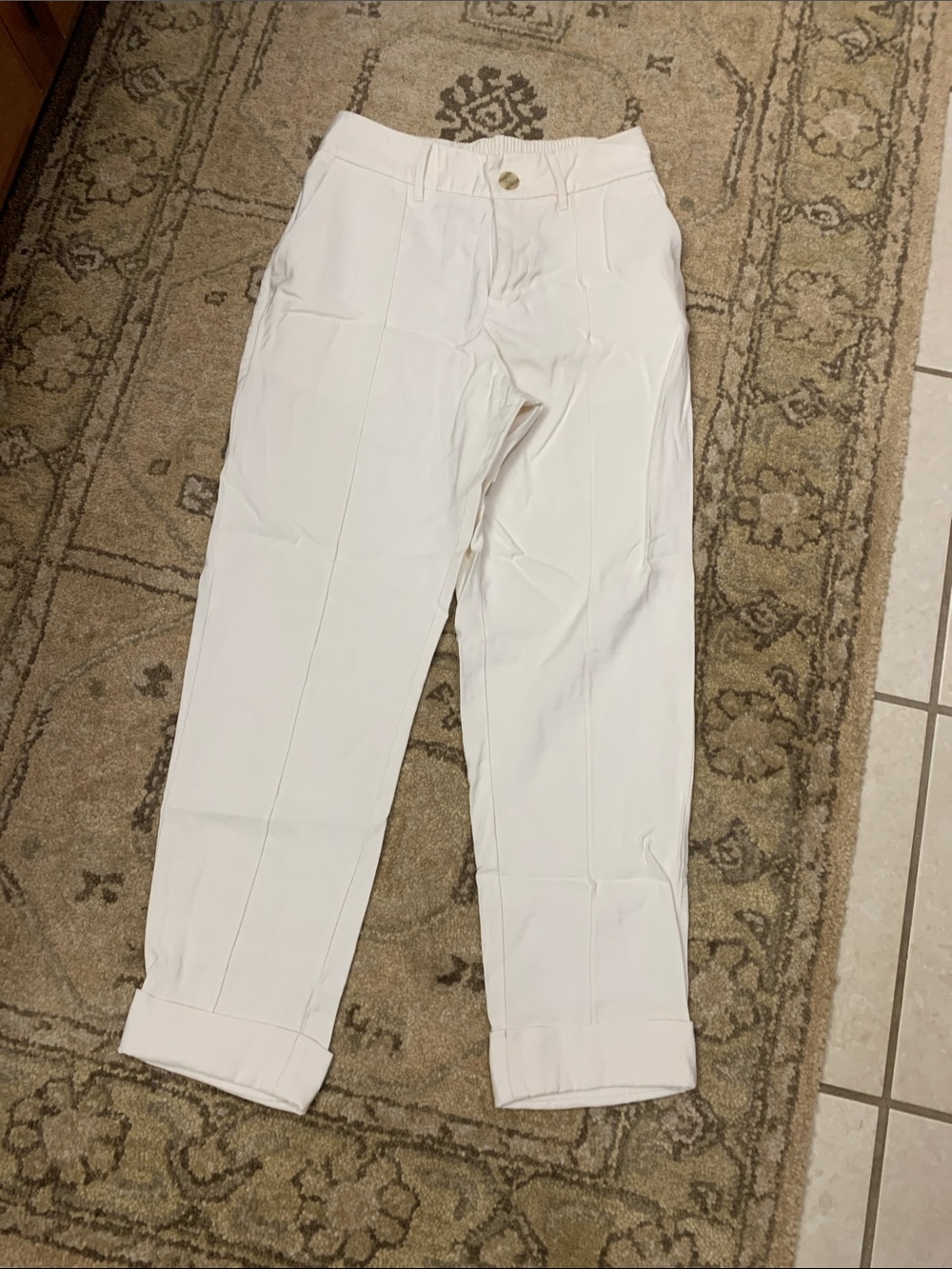A New Day Cream High-Waist Tapered Pants